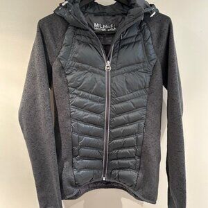 Women's Michael Kors Gray Hooded Puffer Jacket